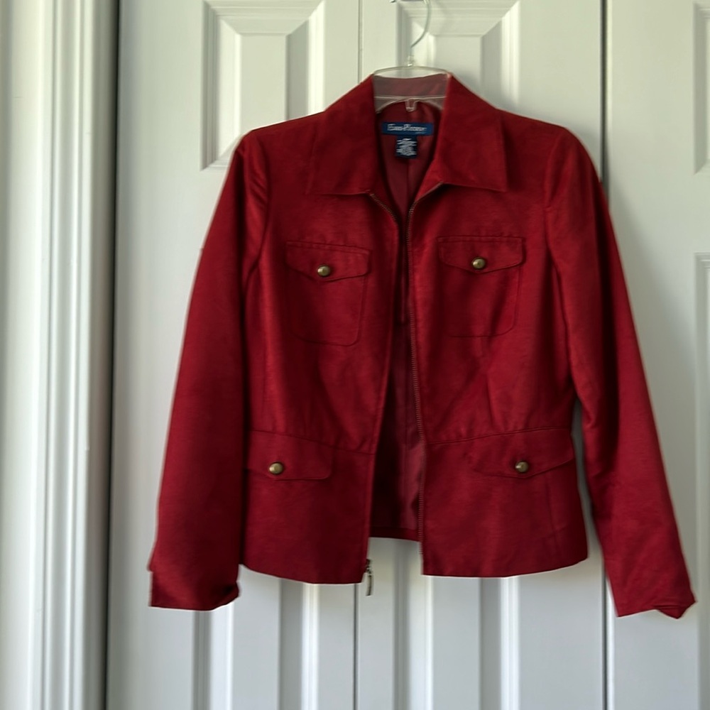 Blazer/Jacket in red (velour)